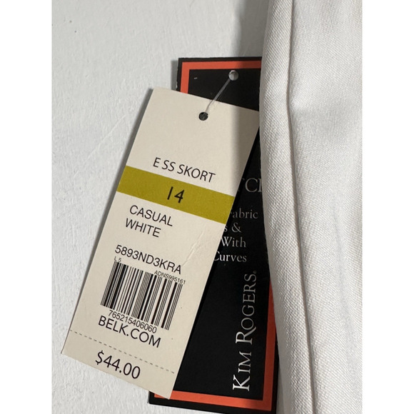 Women's Skorts by Kim Rogers Skort White Size 14 NWT - Picture 6 of 15